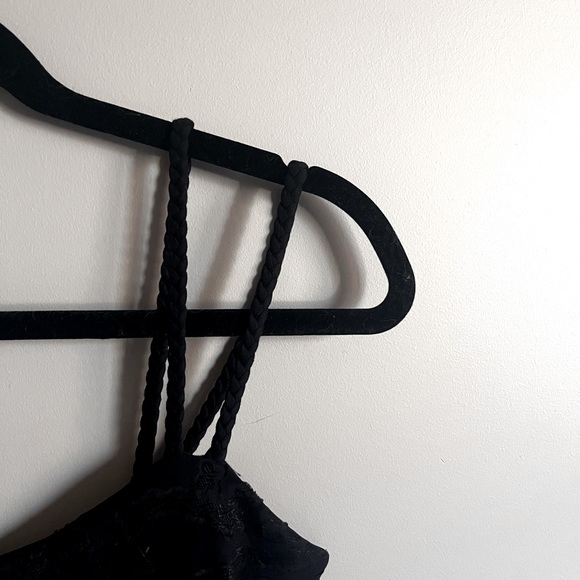 Vintage Black Paisley Camisole Sweetheart Neckline - Picture 2 of 7